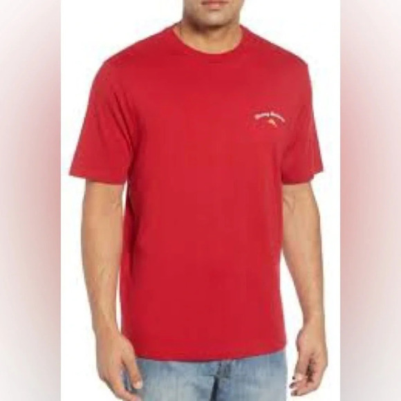 Tommy Bahama It's Glow Time Graphic T Shirt in Red - Size Medium - Picture 1 of 9